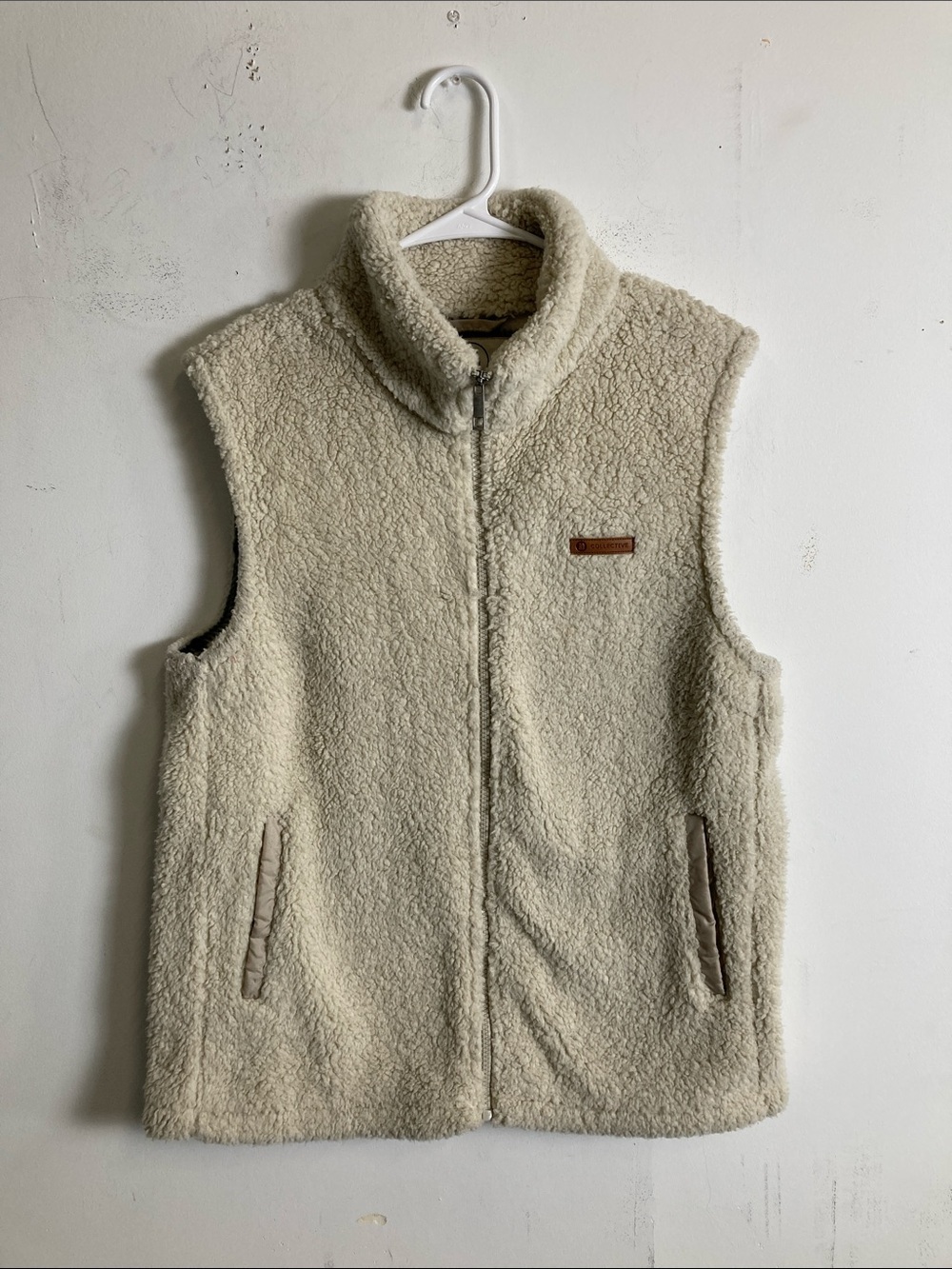 Sage Cream Sherpa Fleece Vest